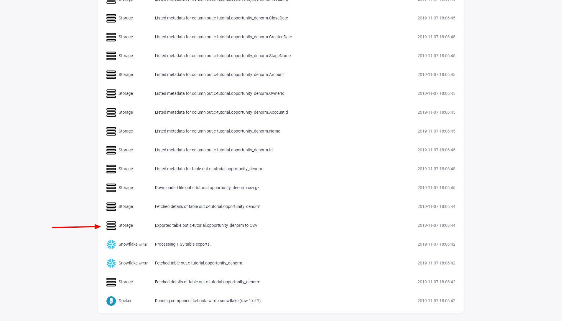 Screenshot - Automatic Incremental Processing Events